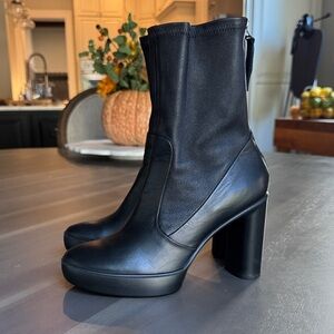 Ecco Sculpted Motion Black Heeled Boots EU 39, US 8-8.5